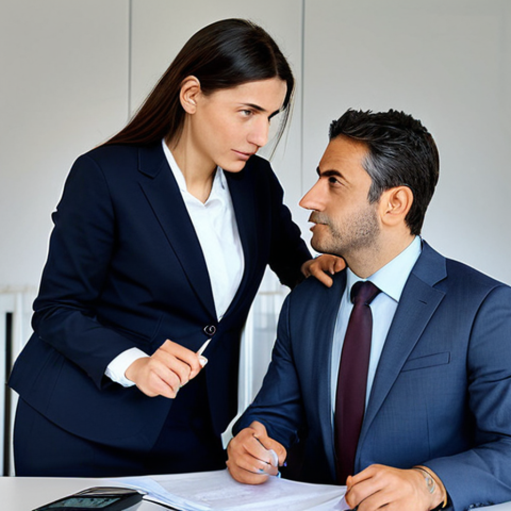 Bank Loan Meeting**

"A professional businesswoman in a modest business suit, meeting with a bank manager in a modern Italian bank office, discussing a startup loan, fully clothed, appropriate attire, safe for work, perfect anatomy, natural proportions, professional photography, high quality, realistic."

**