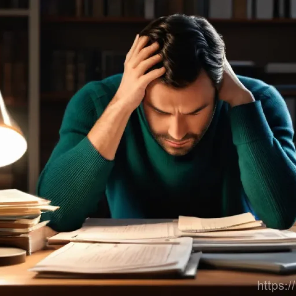 대출 조정 신청 방법 - **Prompt 1: Overwhelmed by Financial Burdens**
    A realistic depiction of a person, approximately ...
